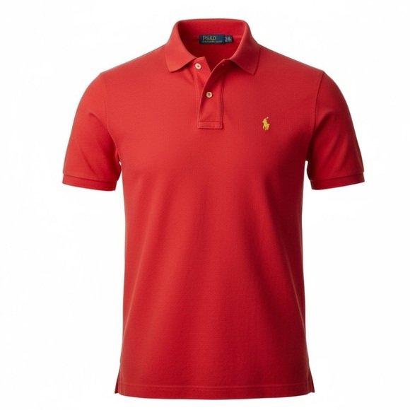 Polo By Ralph Lauren Orange Short Sleeve Polo Shirt Size Large - Picture 3 of 3